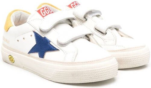 Golden Goose Kids May touch-strap low-top sneakers White