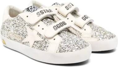 Golden Goose Kids Old School touch-strap sneakers Silver