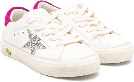 Golden Goose Kids One Star-logo lace-up sneakers White