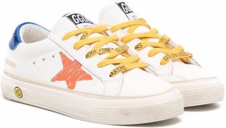 Golden Goose Kids star low top trainers White