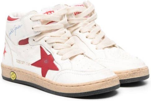 Golden Goose Kids star-patch hi-top sneakers White