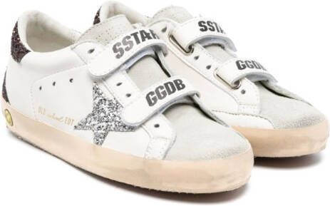 Golden Goose Kids star-patch leather sneakers White