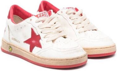 Golden Goose Kids star-patch leather sneakers White