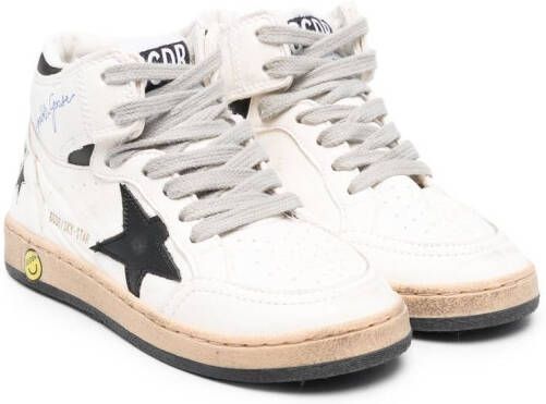 Golden Goose Kids star-patch sneakers White