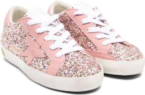 Golden Goose Kids Super-Star glitter-detail sneakers Pink