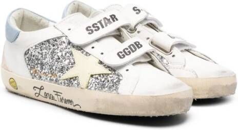 Golden Goose Kids Super Star glitter sneakers White