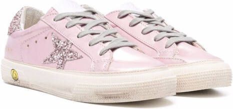 Golden Goose Kids Superstar glitter-detail sneakers Pink