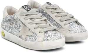 Golden Goose Kids Superstar glitter sneakers Silver