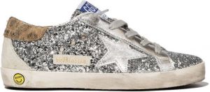 Golden Goose Kids Superstar glitter sneakers Silver