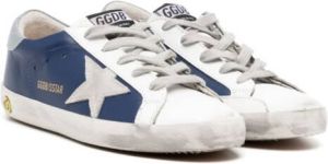 Golden Goose Kids Superstar lace-up leather sneakers Blue