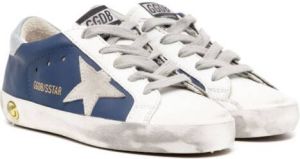 Golden Goose Kids Superstar lace-up leather sneakers Blue