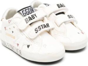 Golden Goose Kids Superstar touch-strap sneakers 15437 CREM RED HEARTS SILV