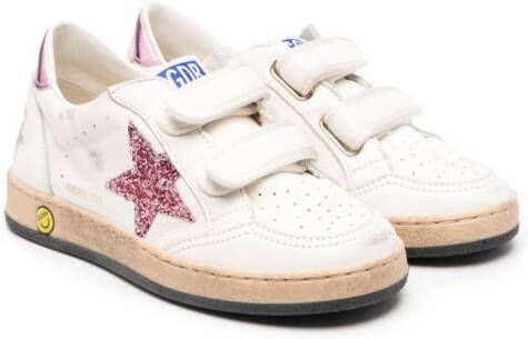 Golden Goose Kids Superstar touch-strap trainers White