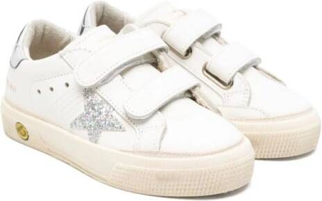 Golden Goose Kids touch-strap leather sneakers White