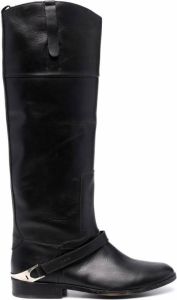 Golden Goose knee-length leather boots Black