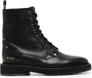 Golden Goose lace-up leather combat boots Black