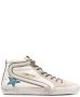 Golden Goose leather distressed high-top sneakers White - Thumbnail 1
