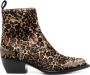 Golden Goose leopard-print 50mm distressed boots Brown - Thumbnail 1