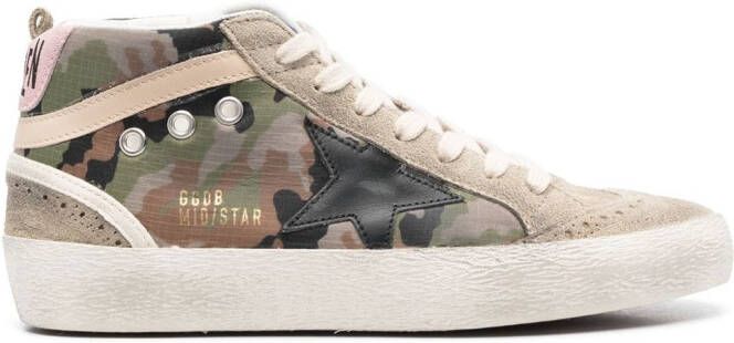 Golden Goose logo-patch lace-up sneakers Neutrals