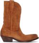 Golden Goose Low Wish Star suede Western boots Brown - Thumbnail 1