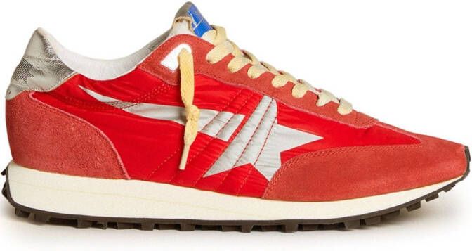 Golden Goose Marathon panelled sneakers Red