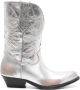Golden Goose metallic-leather Western boots Silver - Thumbnail 1