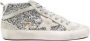 Golden Goose Mid-Star glitter-detail leather sneakers Silver - Thumbnail 1