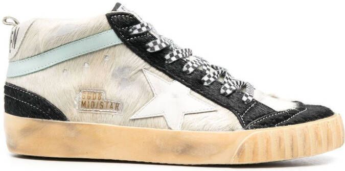 Golden Goose Mid Star lace-up sneakers Neutrals