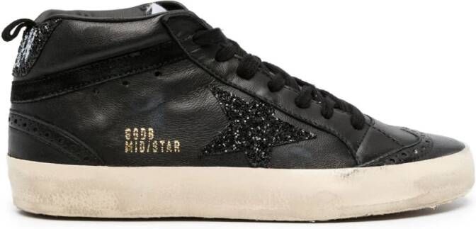 Golden Goose Mid-Star leather sneakers Black