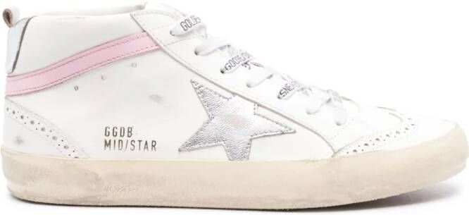 Golden Goose Mid Star leather sneakers White