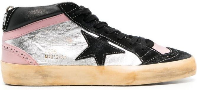 Golden Goose Mid-Star panelled sneakers Black