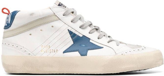 Golden Goose Mid-Star panelled sneakers White