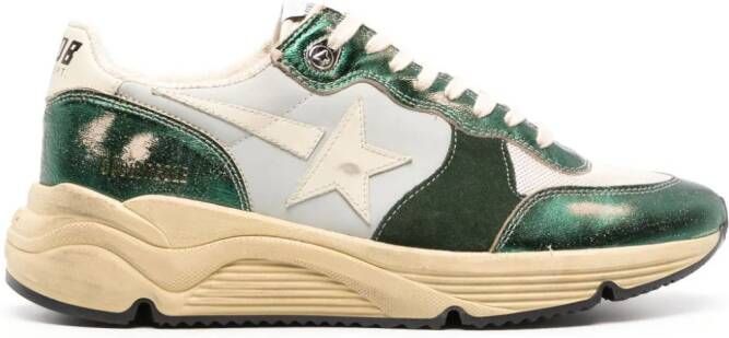 Golden Goose Running Sole leather sneakers Green