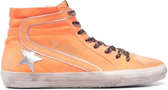 Golden Goose Slide high-top sneakers Orange