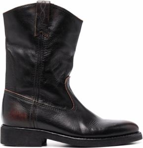 Golden Goose slouch leather boots Black