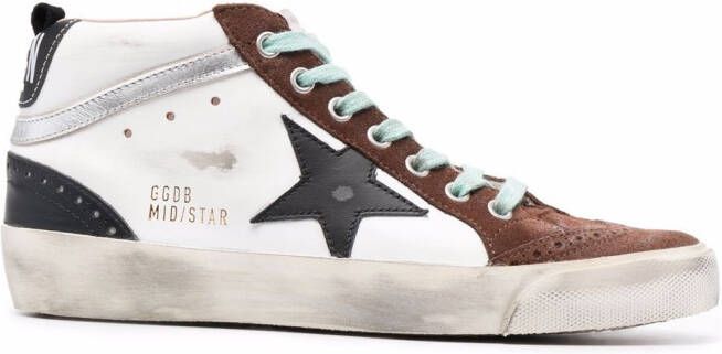 Golden Goose star-patch high-top sneakers White
