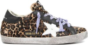 Golden Goose star-patch lace-up sneakers Brown