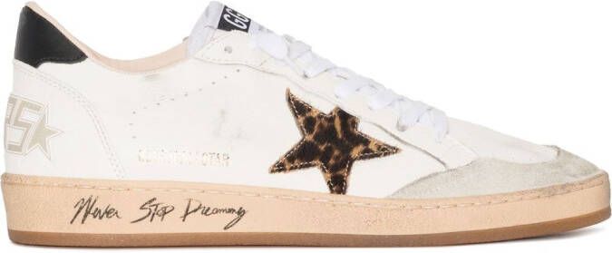 Golden Goose star-patch lace-up sneakers White