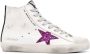 Golden Goose star patch leather high-top sneakers White - Thumbnail 1