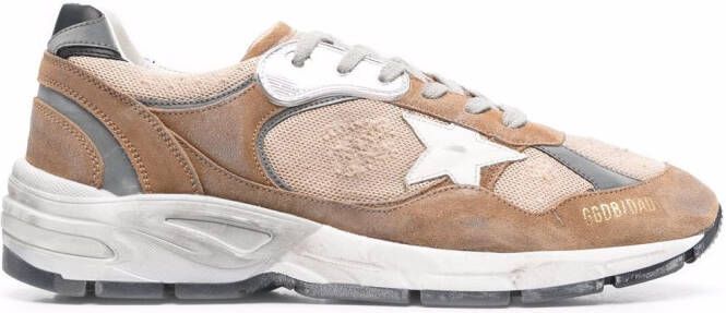 Golden Goose star-patch panelled sneakers Brown
