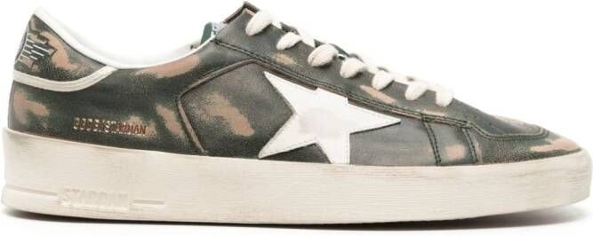Golden Goose Stardan distressed leather sneakers Green