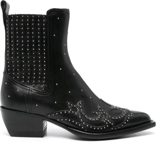 Golden Goose stud-embellished leather boots Black