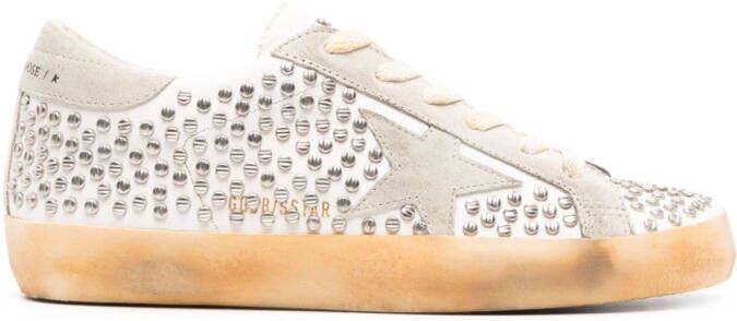 Golden Goose Super Star crystal-embellished sneakers Neutrals