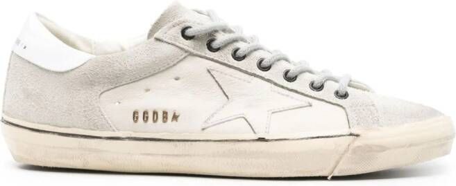 Golden Goose Super-Star distressed leather sneakers Grey