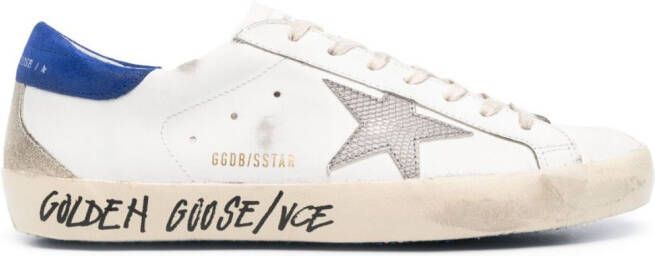 Golden Goose Super-Star distressed leather sneakers White