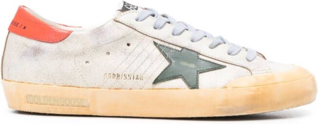 Golden Goose Super-Star distressed low-top sneakers Neutrals