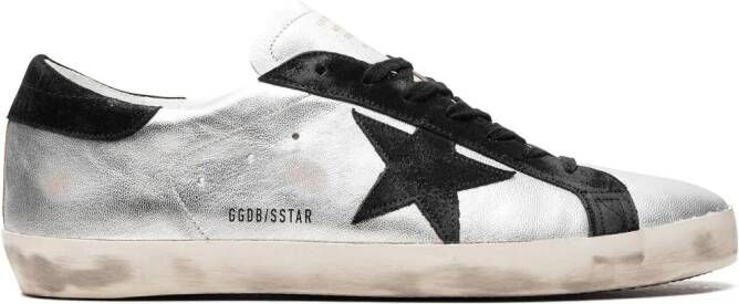 Golden Goose Super-Star distressed sneakers Silver