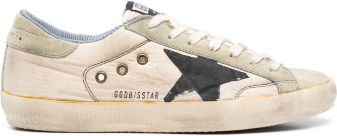 Golden Goose Super-Star distressed suede sneakers Neutrals