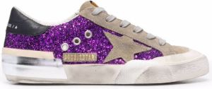 Golden Goose Super-Star glitter low-top sneakers Purple