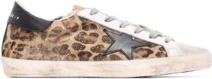 Golden Goose Super-Star leopard print sneakers Brown